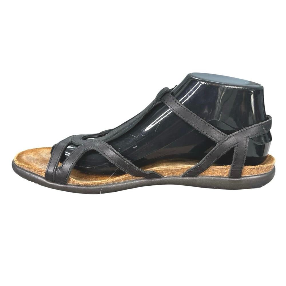 NAOT Women’s Dorothy Black Strappy Leather Sandal Size 41 US 10 - Picture 2 of 11